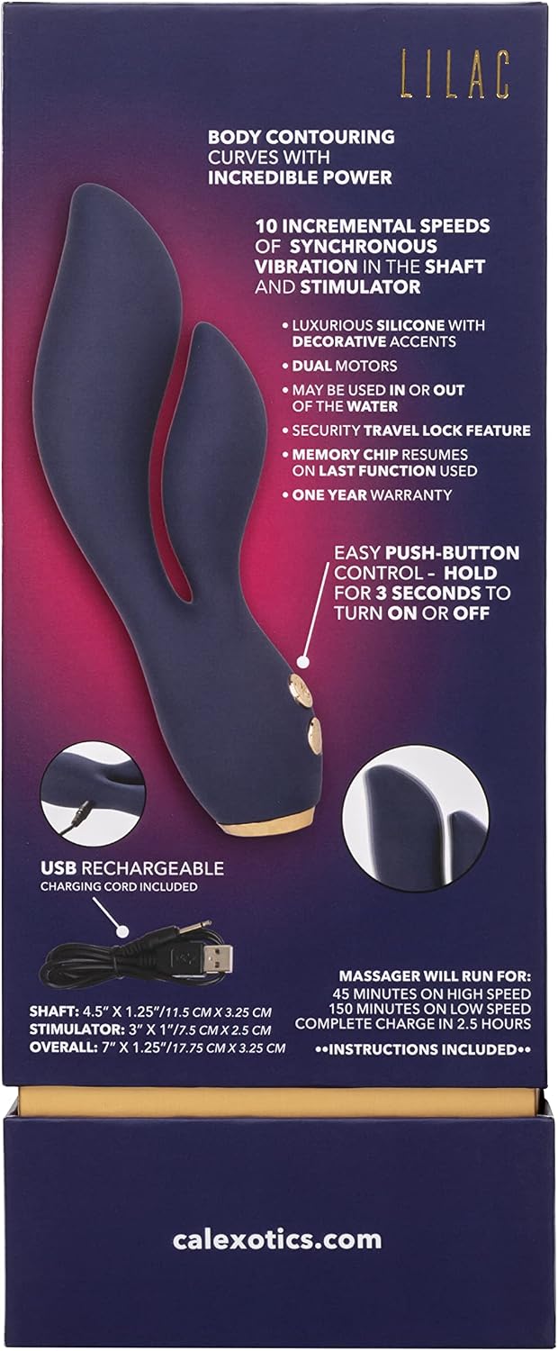 CalExotics Chic Lilac Rechargeable Silicone Rabbit CLEARANCE