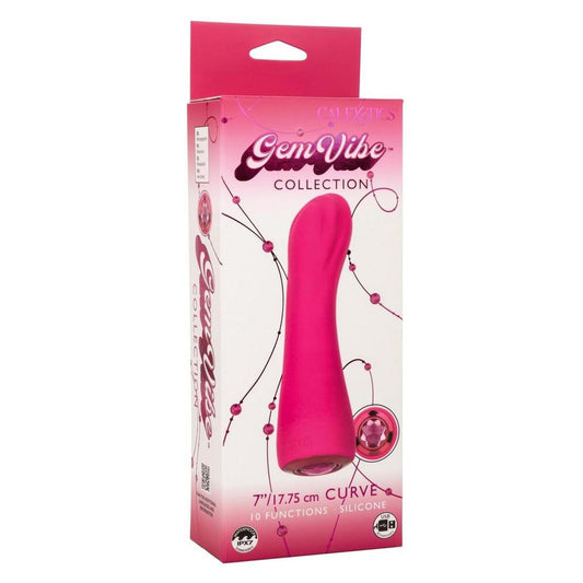 Gem Vibe Collection Curve Rechargeable Silicone G-Spot Vibrator