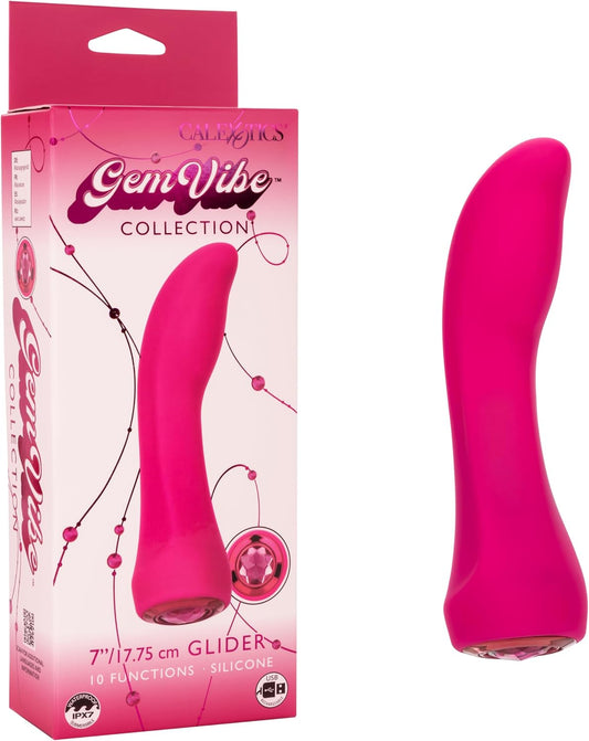 CalExotics Gem Vibe Collection Glider Rechargeable Silicone G-Spot Vibrator