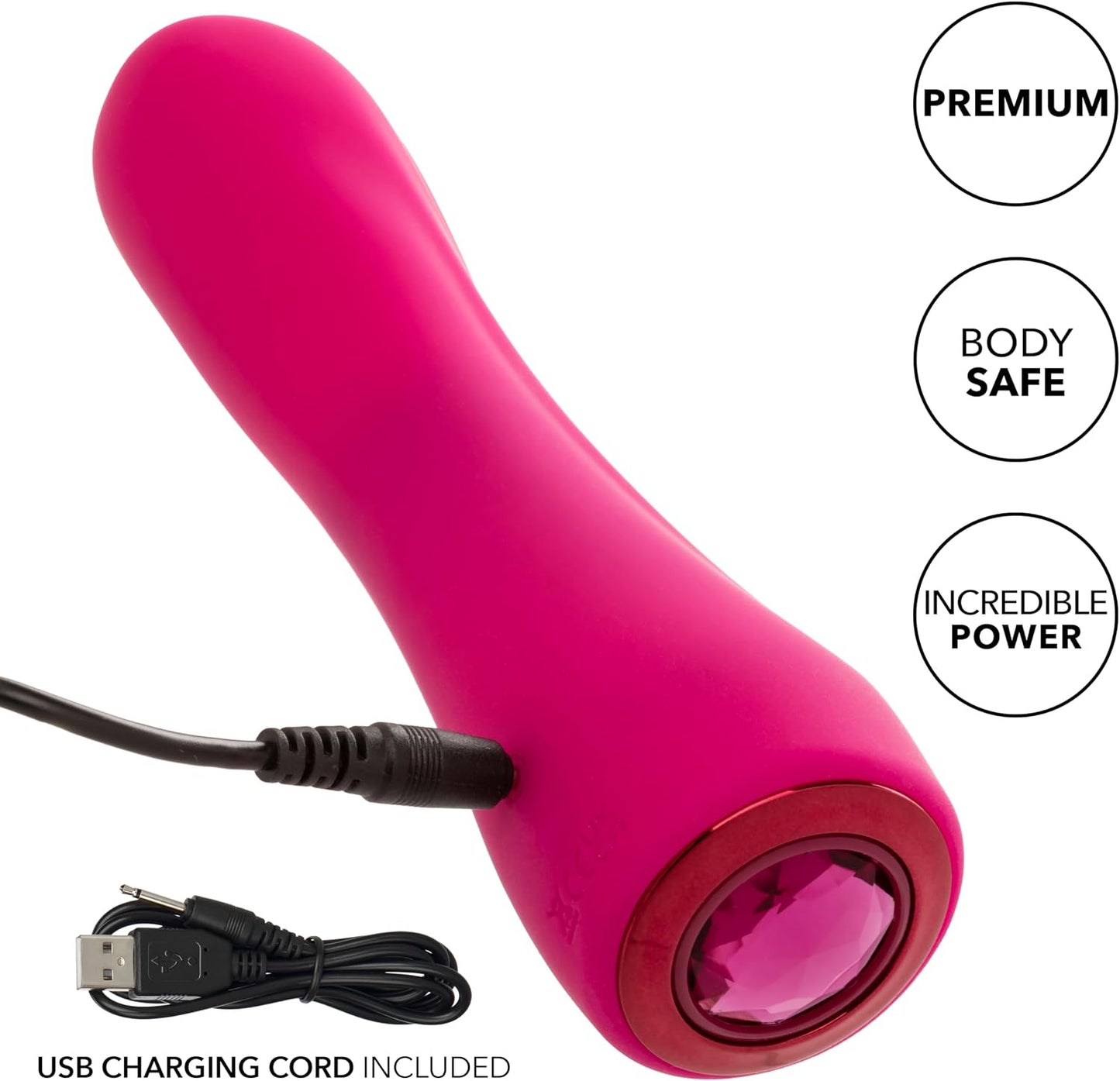 CalExotics Gem Vibe Collection Glider Rechargeable Silicone G-Spot Vibrator