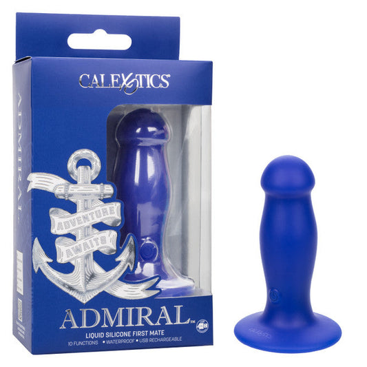 CalExotics Admiral Liquid Silicone First Mate Rechargeable Anal Probe - Blue