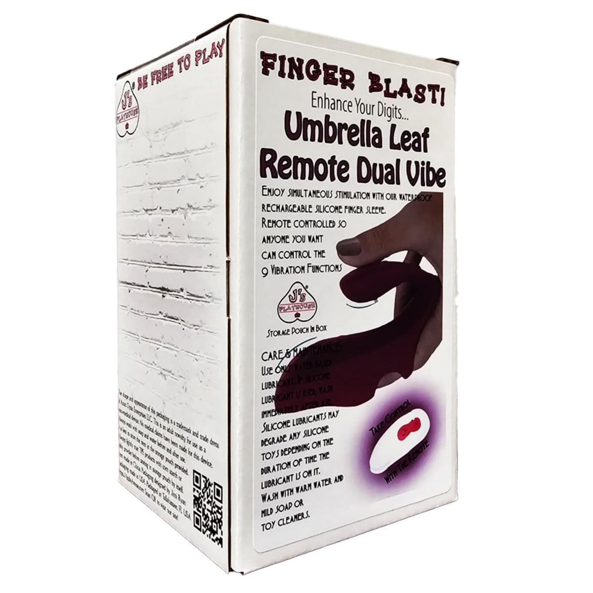 Finger Blast! Umbrella Leaf Remote Dual Finger Vibe - Purple