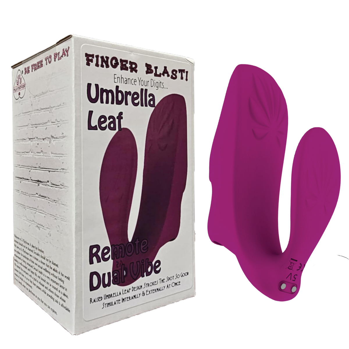Finger Blast! Umbrella Leaf Remote Dual Finger Vibe - Purple