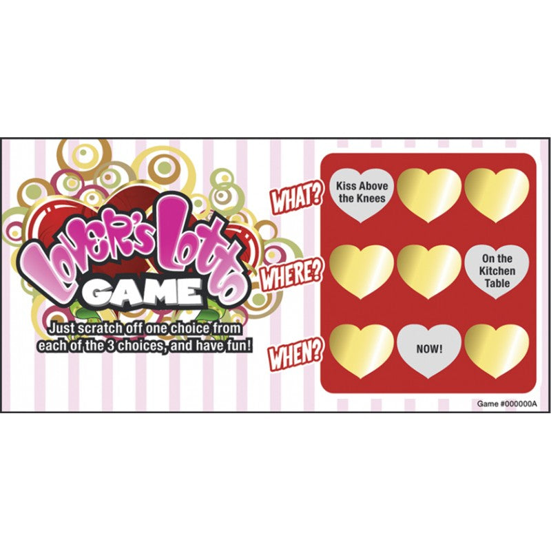 Hott Products Lovers Lotto Game Scratch n Play Game