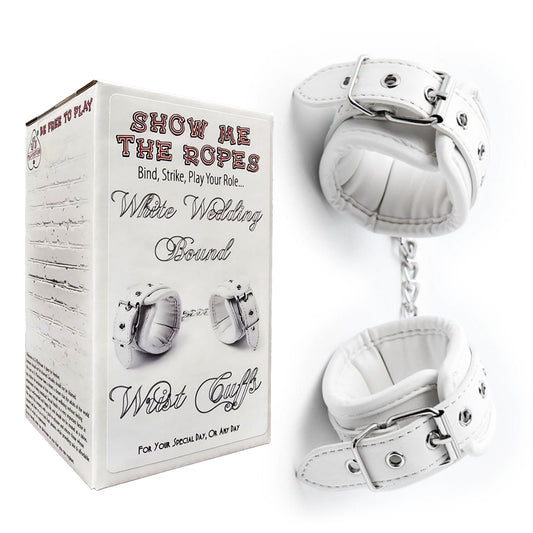 Show Me The Ropes White Wedding Bound - Wrist Cuffs