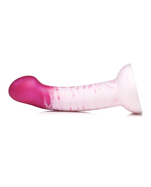 XR Brands Strap U G-Swirl Silicone Dildo - Pink/White