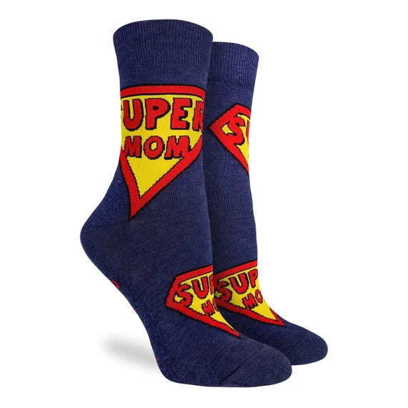 Good Luck Sock Women's Crew Socks Super Mom