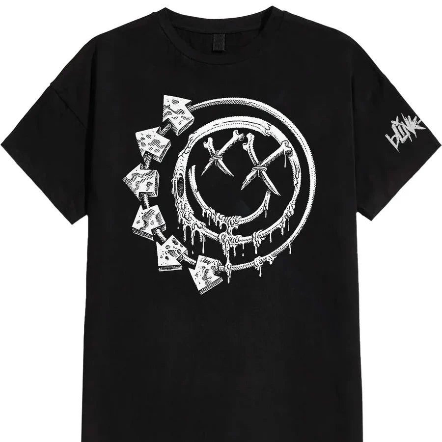 Blink 182 Smiley T-Shirt - White Letters COMING SOON
