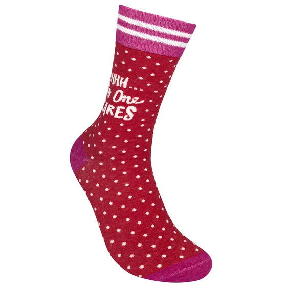 Funatic Shhh No One Cares Socks - Unisex One Size