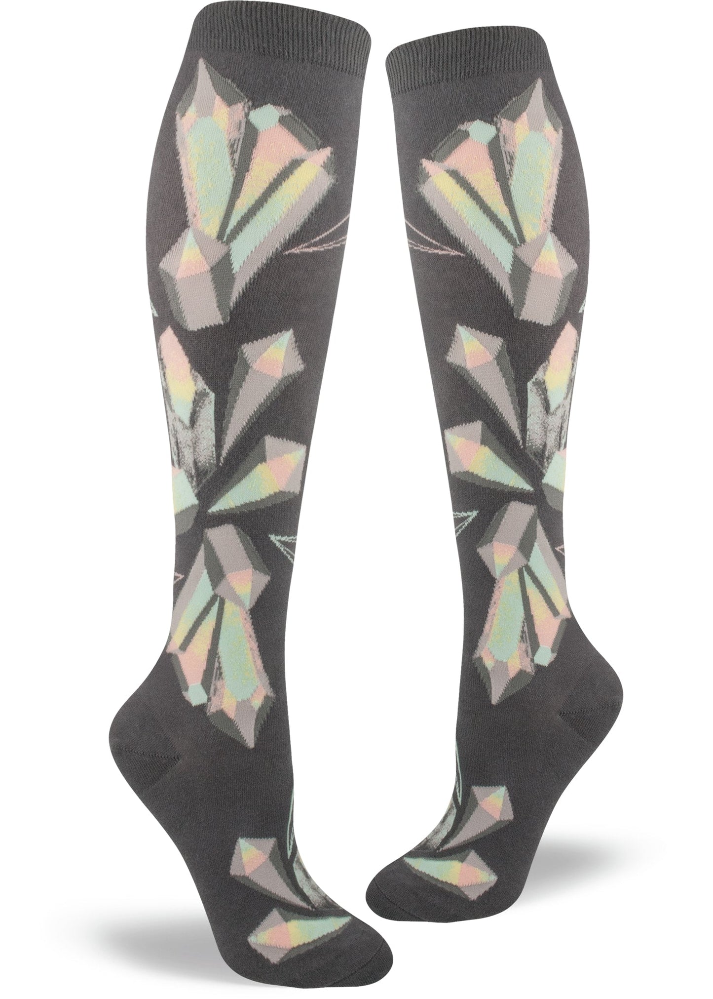Mod Socks Knee High Socks Crystals – Iron