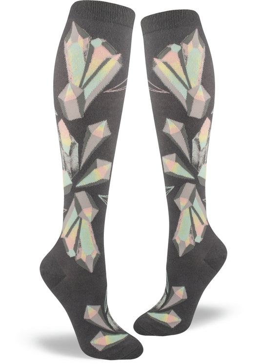 Mod Socks Knee High Socks Crystals – Iron