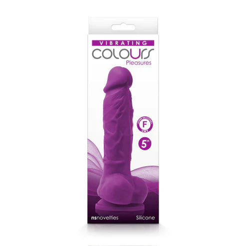 NS Novelties Vibrating Colours Rechargeable Silicone Dildo 5in - Pick Your Color