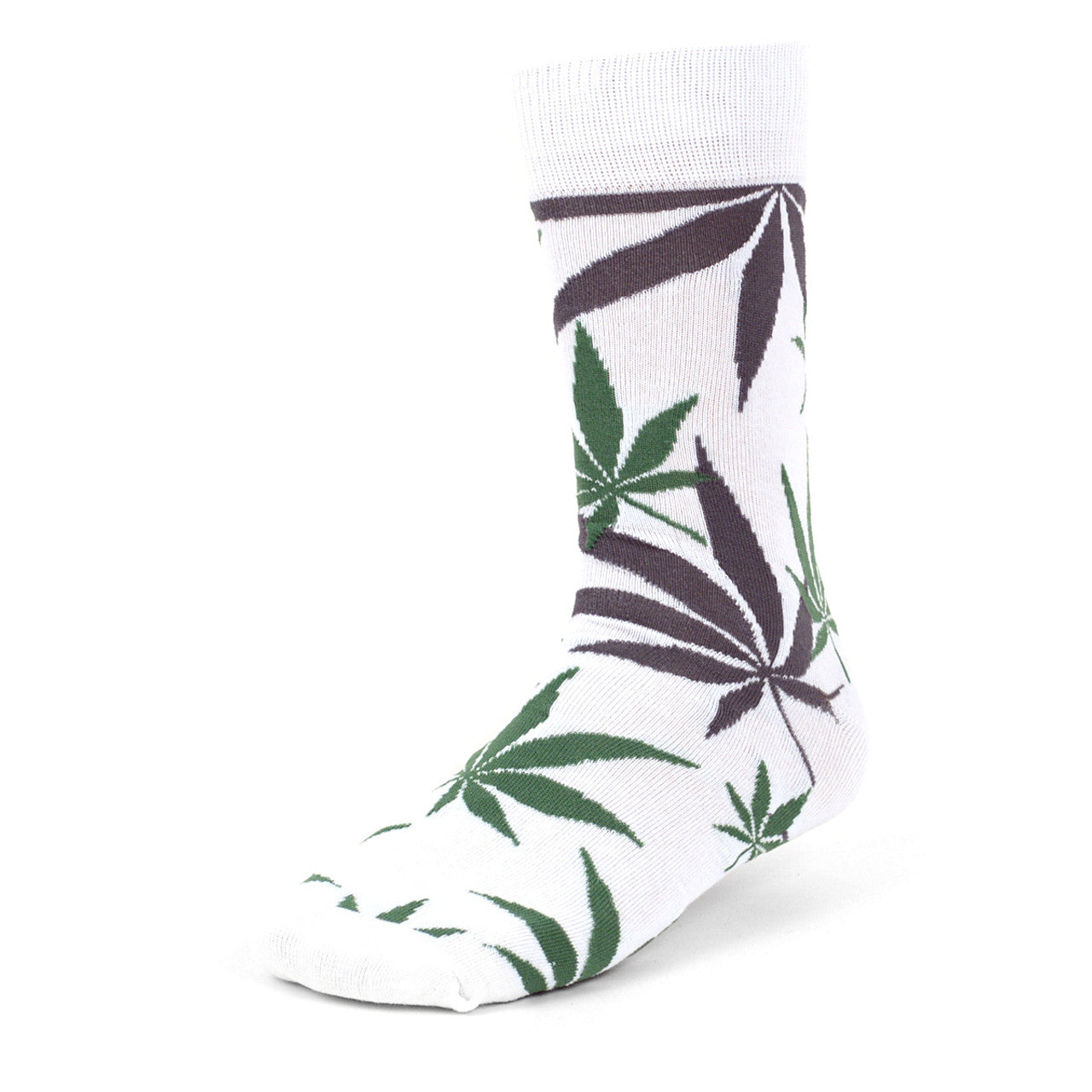 Parquet Weed Leaf Marijuana Novelty Crew Socks - Pick Your Colors