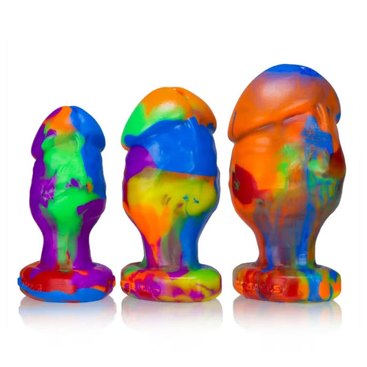 Ox Balls Honcho Silicone Plug Rainbow - Asst. Sizes Available