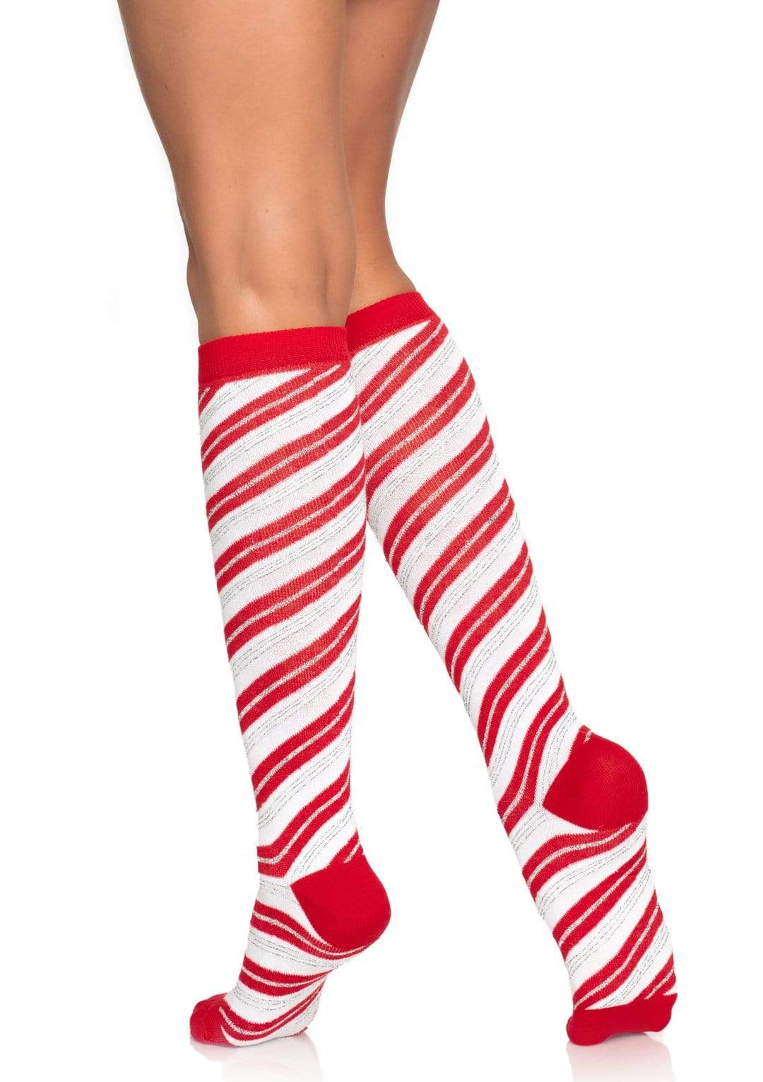 Leg Avenue Krystal Candy Cane Knee Socks