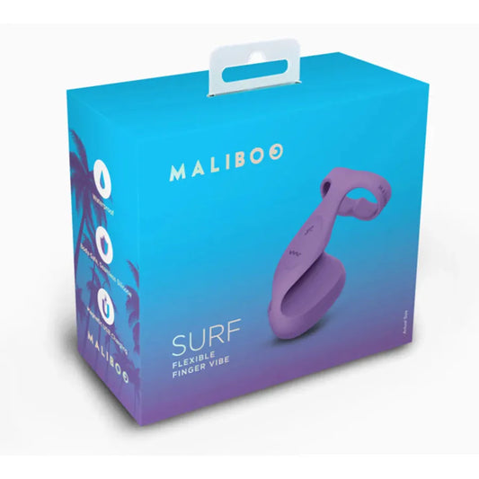 XR Brands Maliboo Surf Flexible Finger Vibe - Purple - CLEARANCE