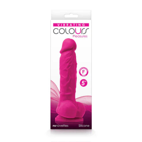 NS Novelties Vibrating Colours Rechargeable Silicone Dildo 5in - Pick Your Color