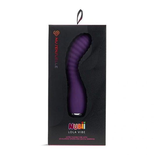 Nu Sensuelle Lola Nubii Flexibile Rechargeable Silicone Warming Vibrator - Purple/Silver