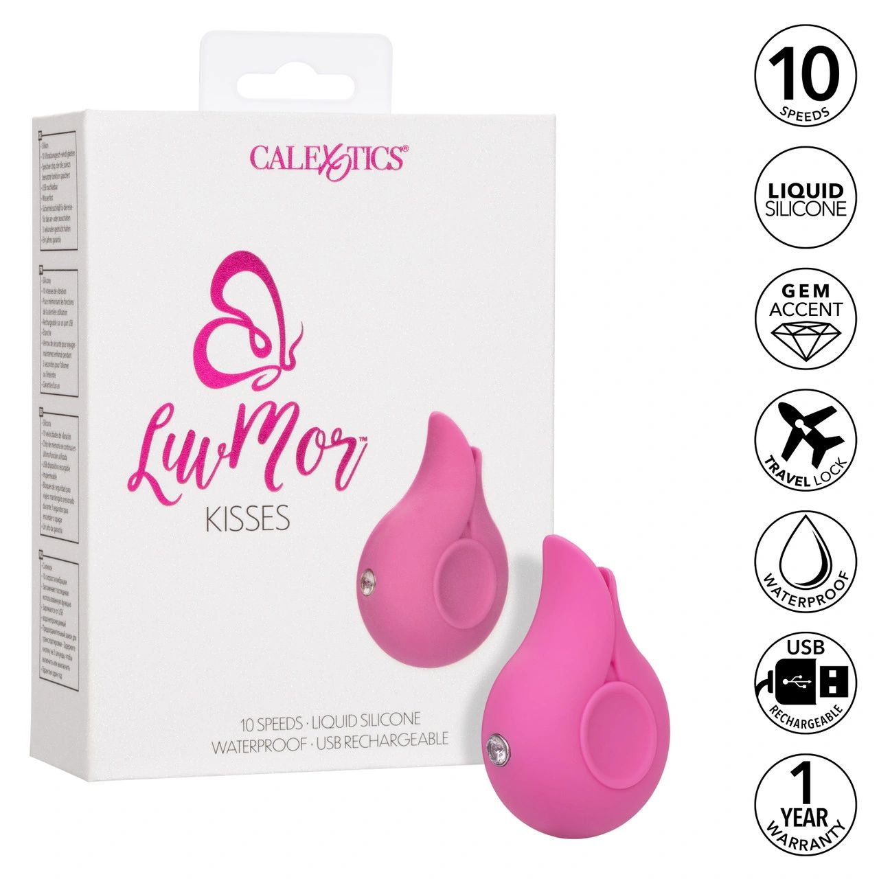 CalExotics LuvMor Kisses Rechargeable Silicone Mini Vibe