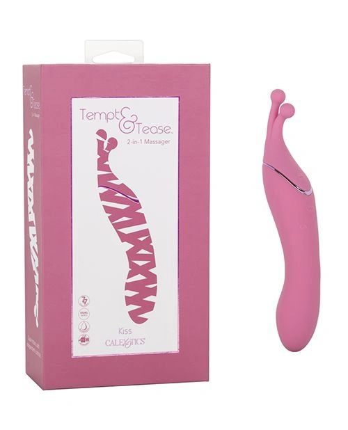 CalExotics Tempt & Tease 2 In 1 Massager Kiss -Pink