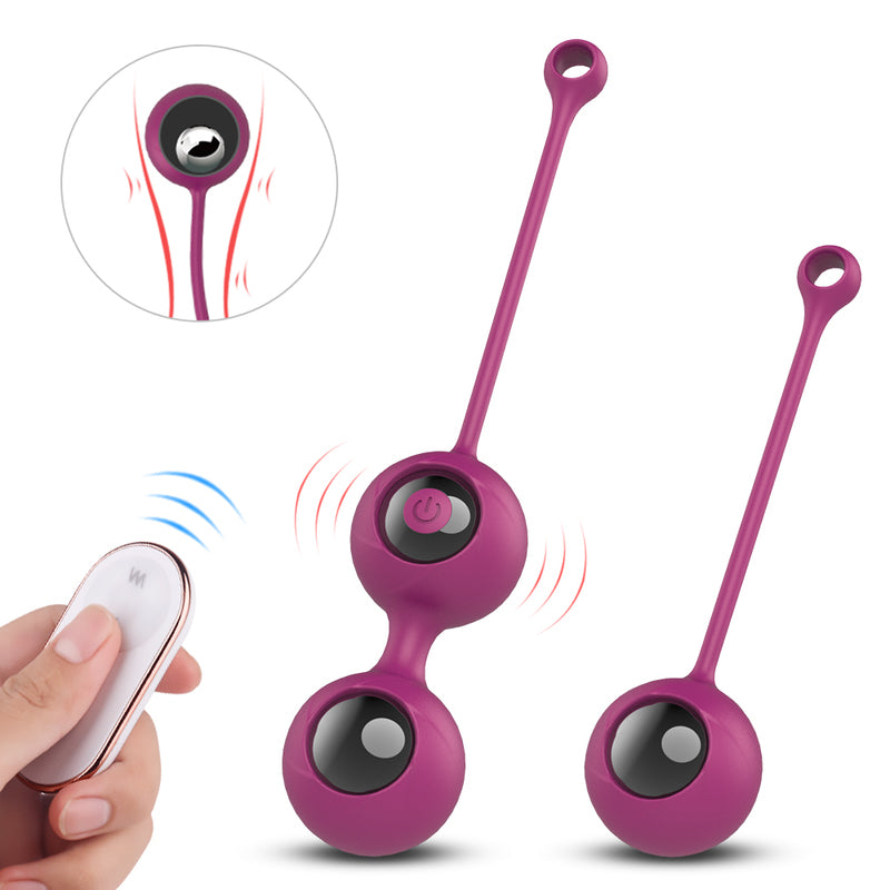 Pelvic Workout Opal Pearls Vibrating Balls Set w/Remote - Asst. Colors