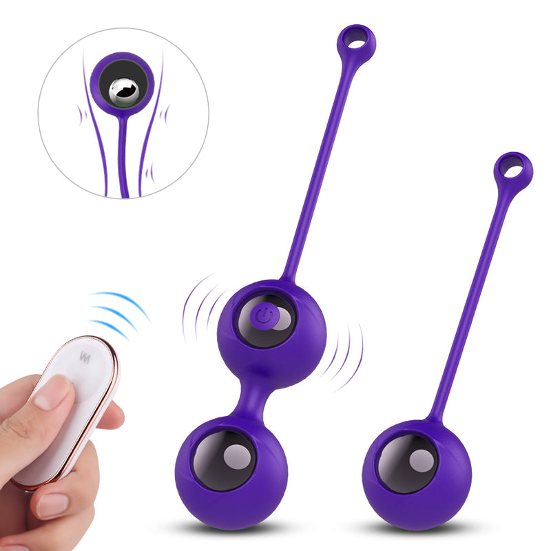 Pelvic Workout Opal Pearls Vibrating Balls Set w/Remote - Asst. Colors