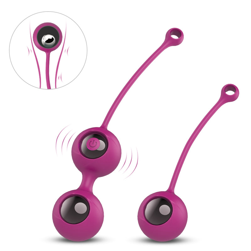 Pelvic Workout Opal Pearls Vibrating Balls Set w/Remote - Asst. Colors