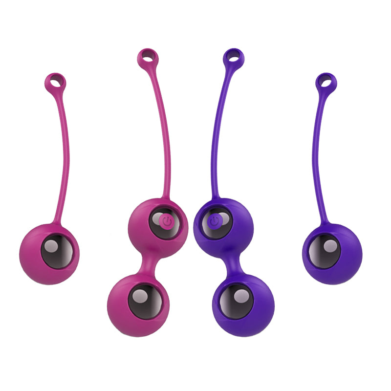 Pelvic Workout Opal Pearls Vibrating Balls Set w/Remote - Asst. Colors