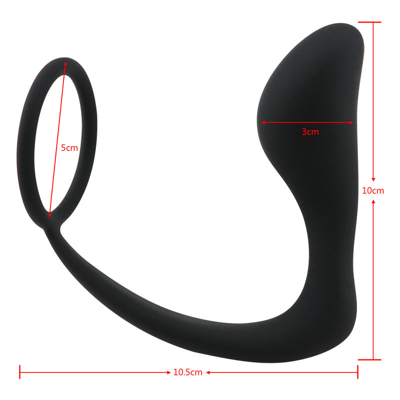 Playhouse Rings P-Spot Ring Silicone Cock Ring with Plug