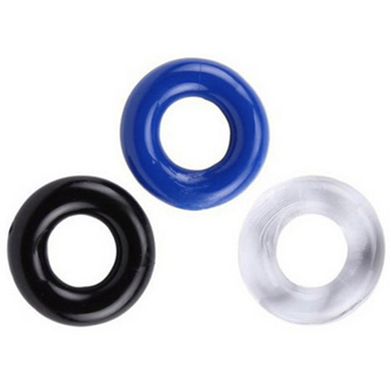 J's Playhouse® Playhouse Rings Trio - Black, Blue, Clear