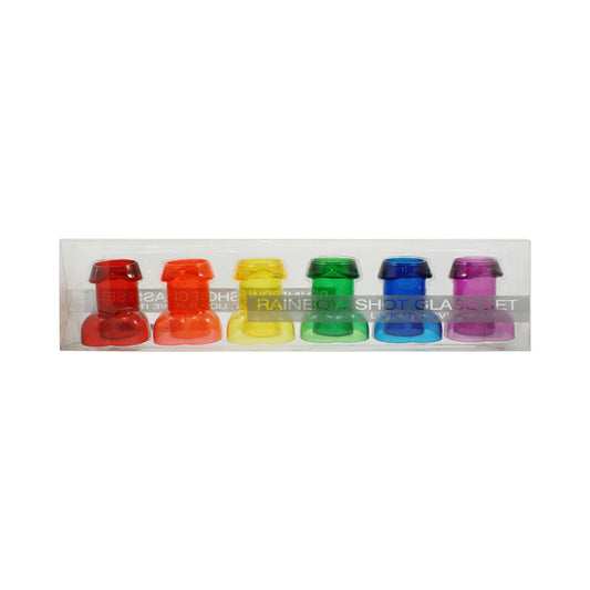 Rainbow Pecker Shot Glass Set