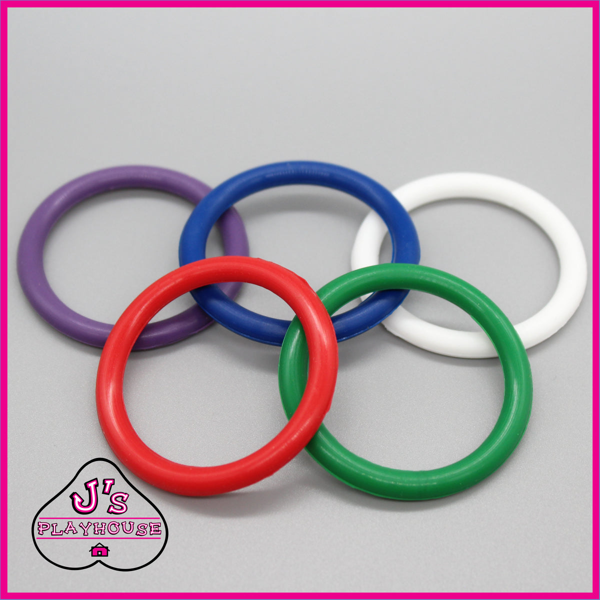 Playhouse Rings - Silicone Cock Ring Asst Colors - Online Only
