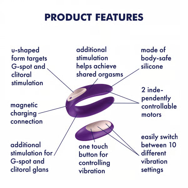 Satisfyer Double Plus Remote Couples Vibrator - CLEARANCE