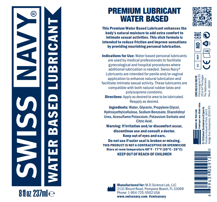 Swiss Navy® Premium Water-Based Lubricant - Asst Sizes