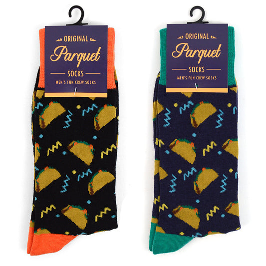Parquet Men's Tacos Novelty Socks - Pick Your Color