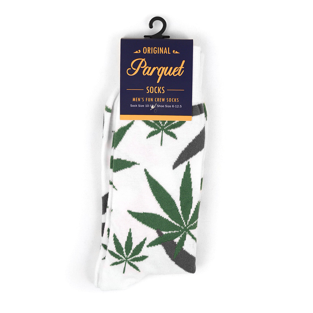 Parquet Weed Leaf Marijuana Novelty Crew Socks - Pick Your Colors